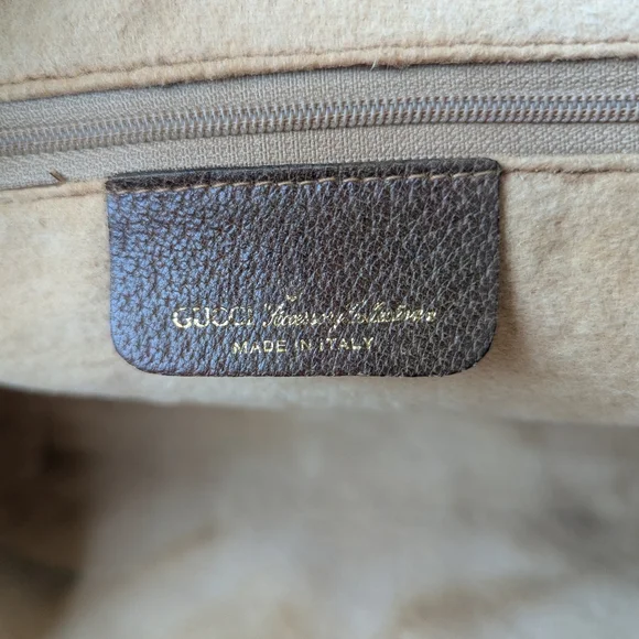 Gucci Beige and Green Satchel Bag - Picture 13 of 16